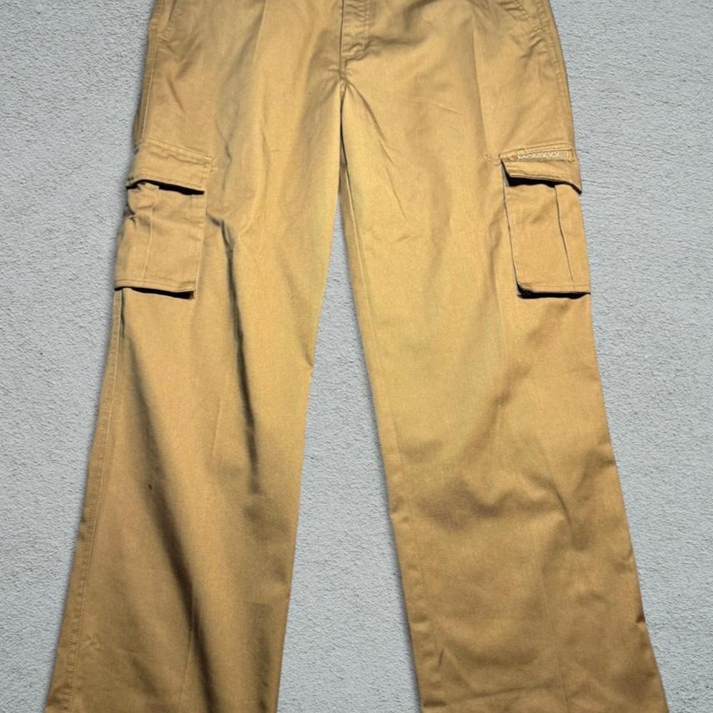 Red Ape Mens Tan Khaki Cargo Utility Pants Straight Leg Size 40